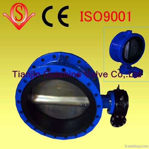 manufactrurer supply middle line double flange butterfly valve