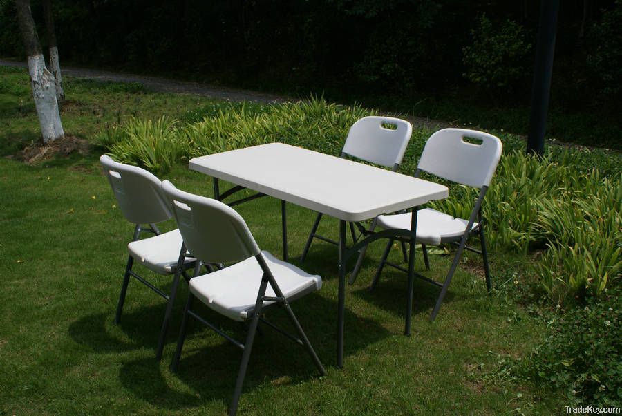 plastic folding table/4ft regular/rectangular table/122cm outdoor/picn