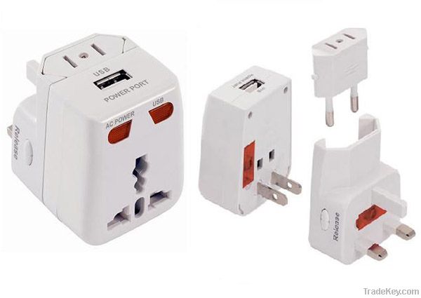 world travel adapter with usb port