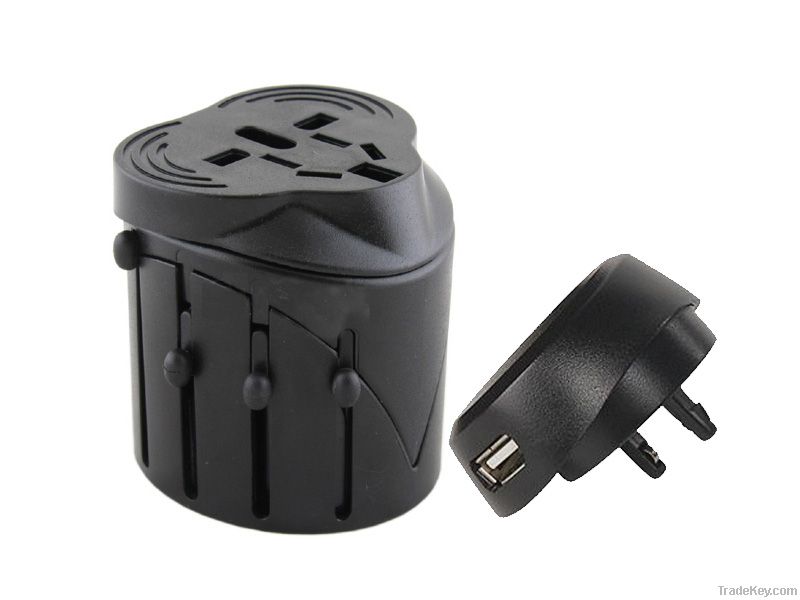 universal travel adapter with usb port