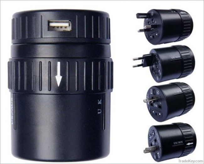 universal travel adapter with usb port