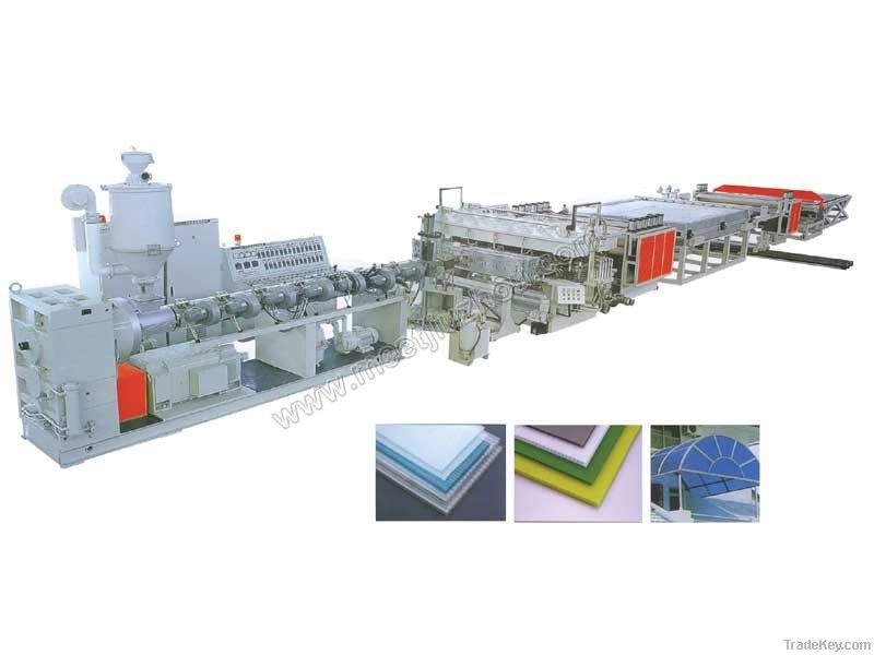 PVC hollow Grid Board Production Line.