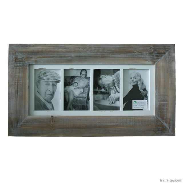 distressed wood photo frame