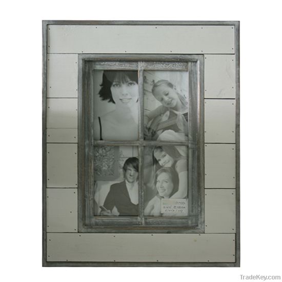 distressed wood photo frame