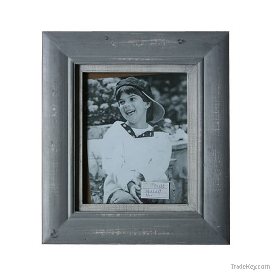 distressed wood photo frame