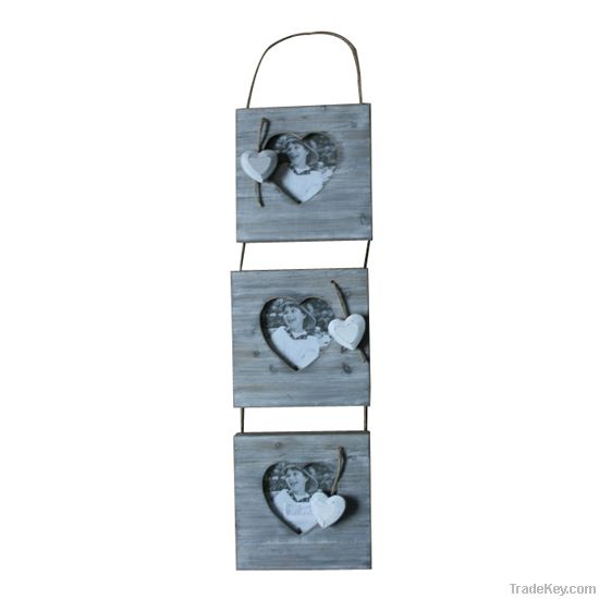 distressed wood photo frame