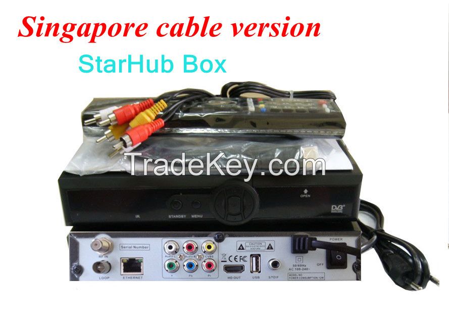 Original Q5 hd pvr DVB-C set top box support singapore starhub EPL/ HD/ SD channels timer record EPG