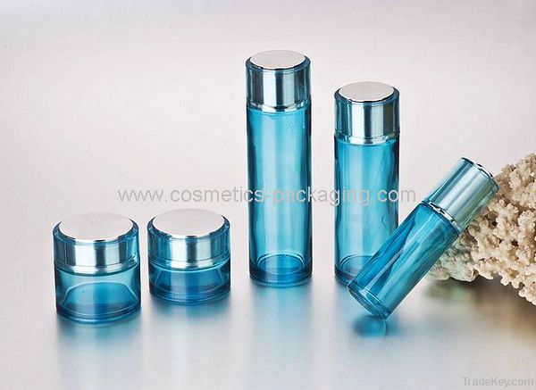 glass jar and bottles cosmetic packaging