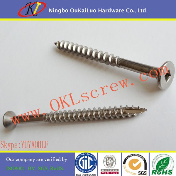 Stainless Steel Flat Head Square Decking Screws