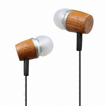 in-Ear Wood Earphones for iPod and MP3 Player Ep323