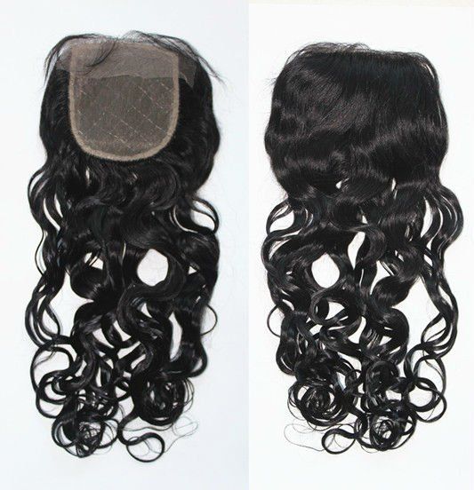 loose Curl Silk Base Lace Top Closure (3.5x4") Malaysian Virgin Hair Natural Color