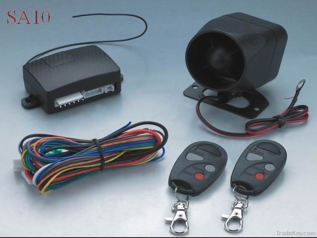 Basic one way car alarm system with built-in shock sensor