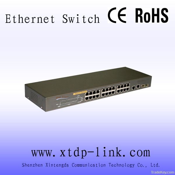 24Port 10/100M+2Port SFP WEB Smart Ethernet Switches