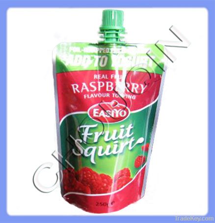 Customize printing juice spout bag liquid packaging