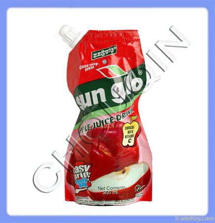 Stand up packaging bag with spout