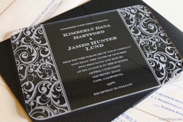 laser cutting invitation card