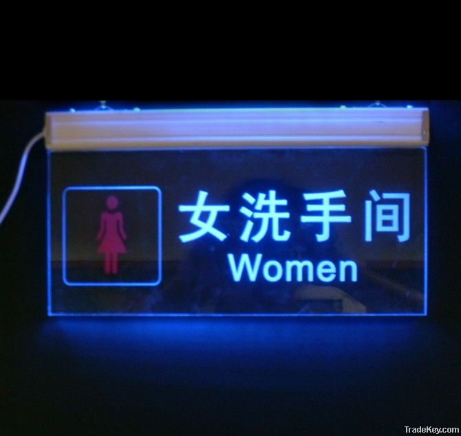 LED acrylic toilet sign