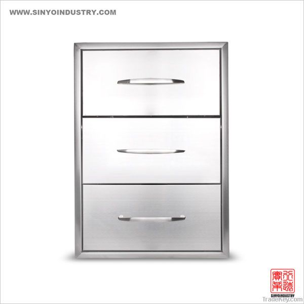 Stainless Steel 3 Drawer Cabinet For Outdoor Living