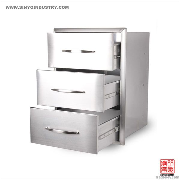 Stainless Steel 3 Drawer Cabinet For Outdoor Living