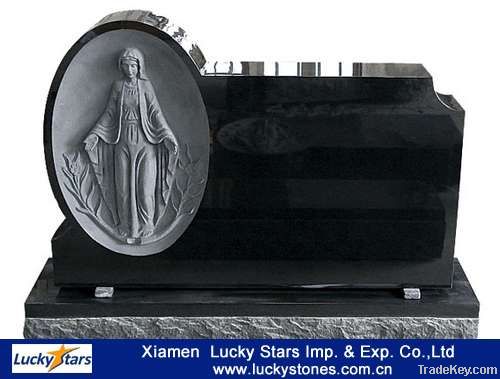 High Quality Black Granite American Tombstone