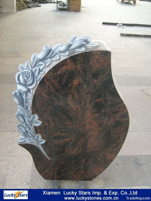 High Quality Granite Rose German Tombstone