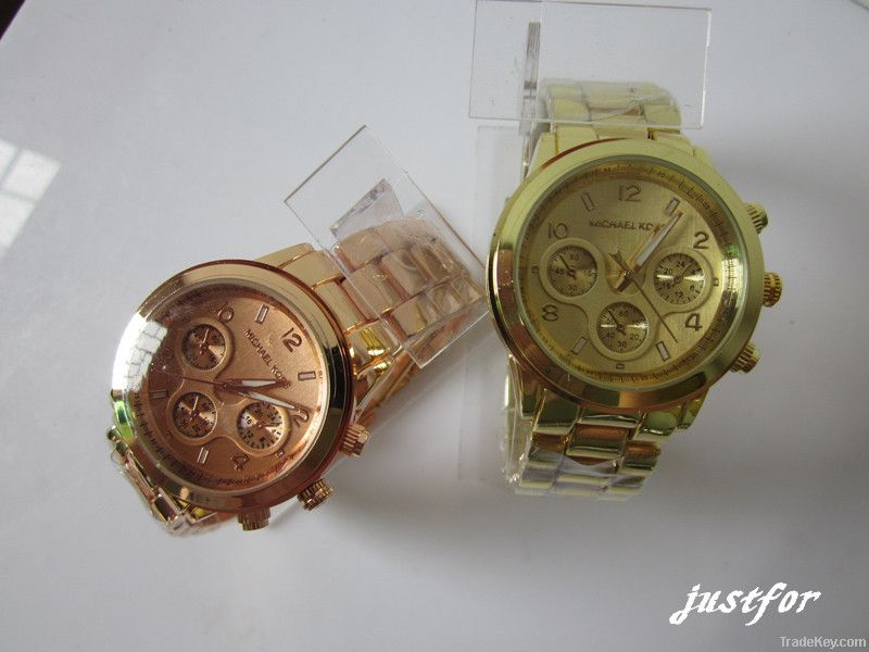 wholesale cheap MK watch , rhinestone golden watch , hot sell watch