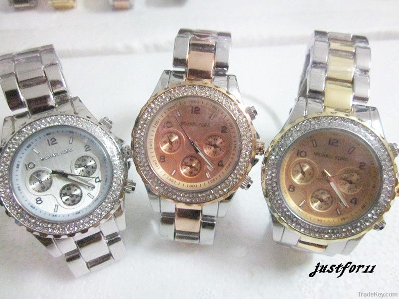 wholesale cheap MK watch , rhinestone golden watch , hot sell watch