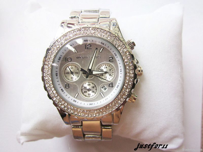 wholesale cheap MK watch , rhinestone golden watch , hot sell watch