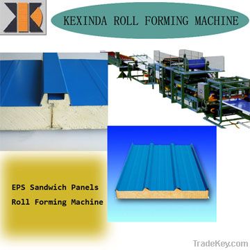 EPS Color Steel Sandwich Panels Roll Forming Machine sandwich panel ma