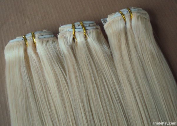 High quality popular blond color remy hair weaving