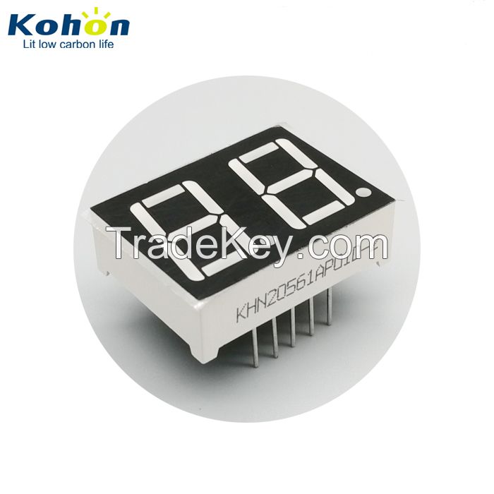 2 digit 0.56 inch red 7 segment led display