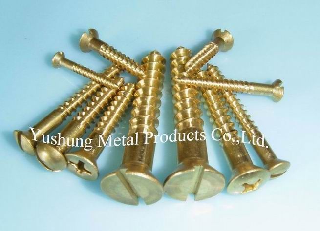 Brass Wood screws By Cutting Threads