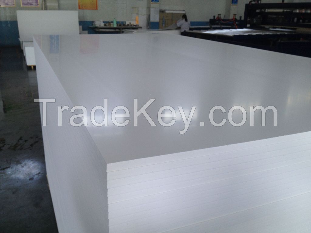 white PVC foam sheet 1220*2440mm 0.55density 3mm 5mm 8mm 12mm 16mm