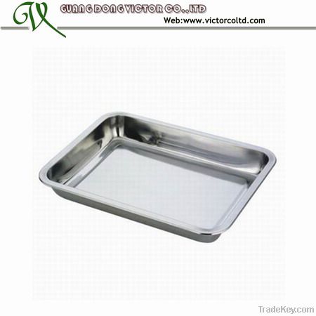 Stainless steel dinner serving food tray