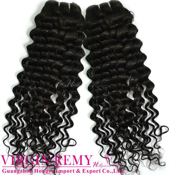 Indian deep curl virgin human hair extension