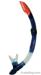 Adult diving snorkel with silicone or PVC mouth piece