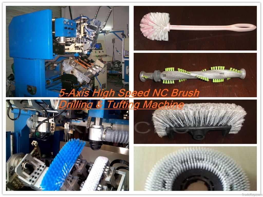 5-Axis High Speed Brush NC Drilling &amp; Tufting Machine