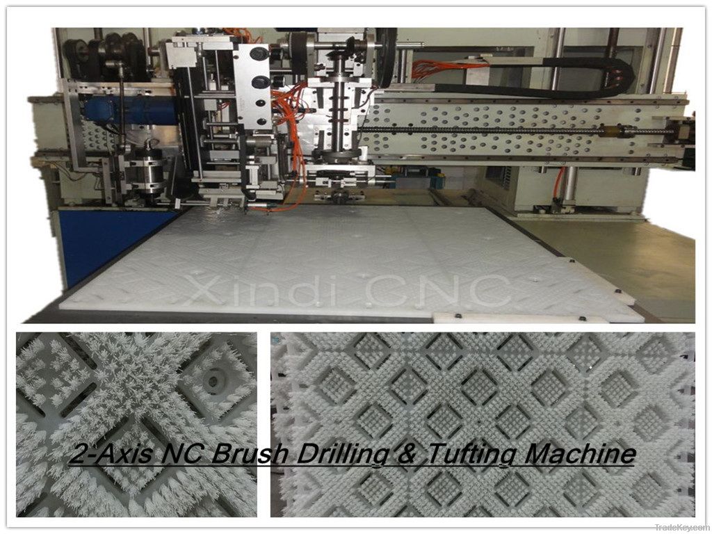 2-Axis NC Brush Drilling &amp; Tufting Machine