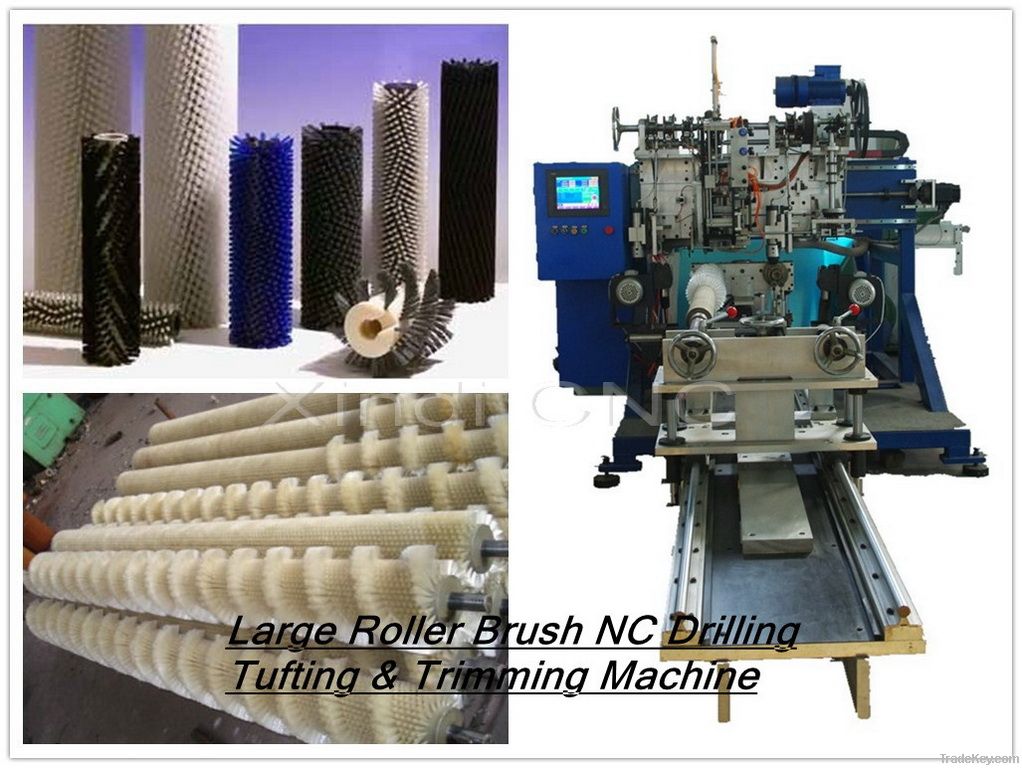 Large Roller Brush NC Drilling Tufting &amp; Trimming Machine