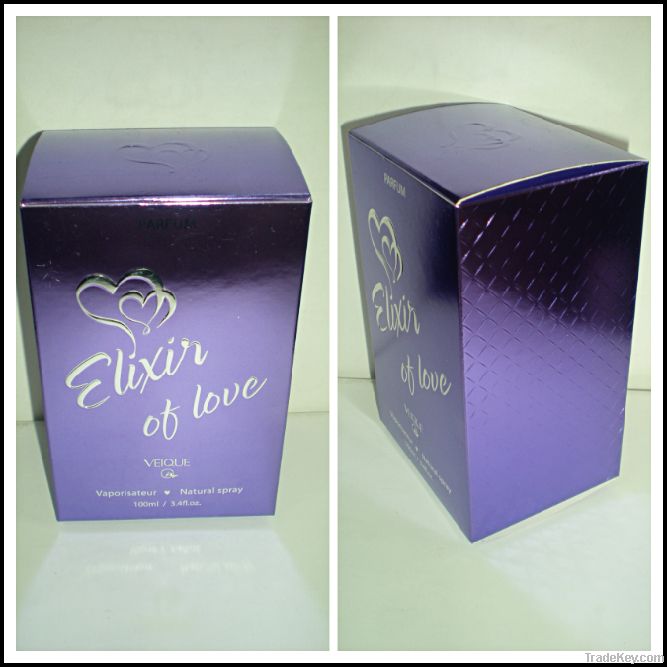 silver cardboard parfum paper package box