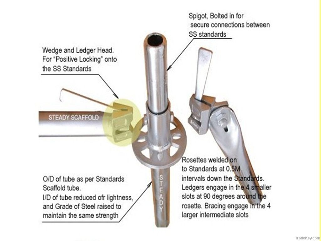 ringlock scaffolding standard/ledger