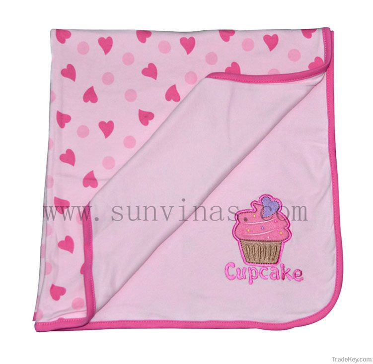 Knitting baby blanket cotton
