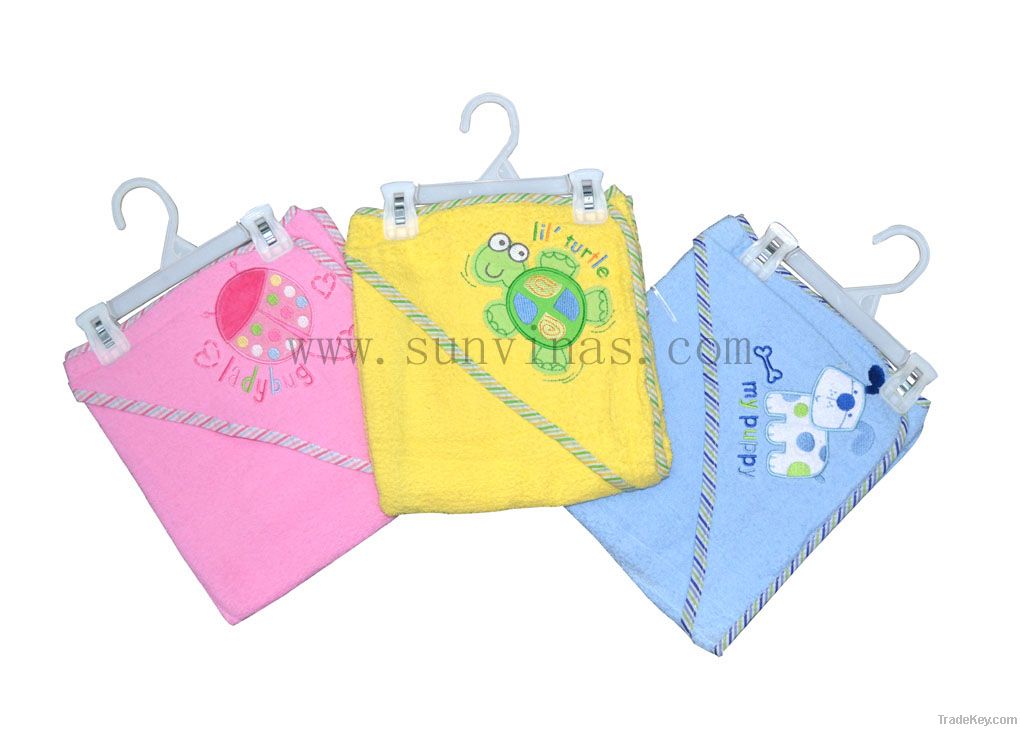 Baby hooded bath towel