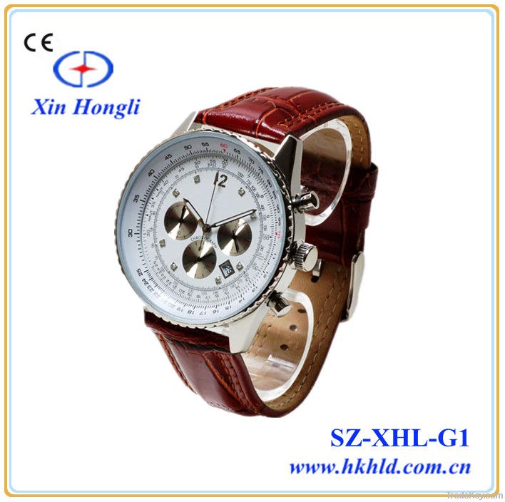 New luxury stainless steel fashion watch men