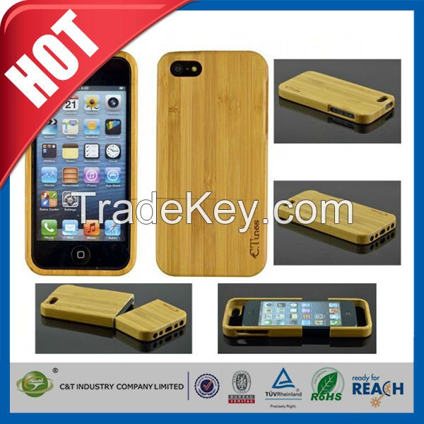 C&T Handmade Natural Wooden Case for iphone5.for iphone wood cases