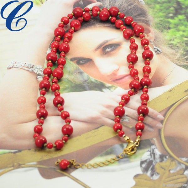 Best selling red vintage pearl necklaces