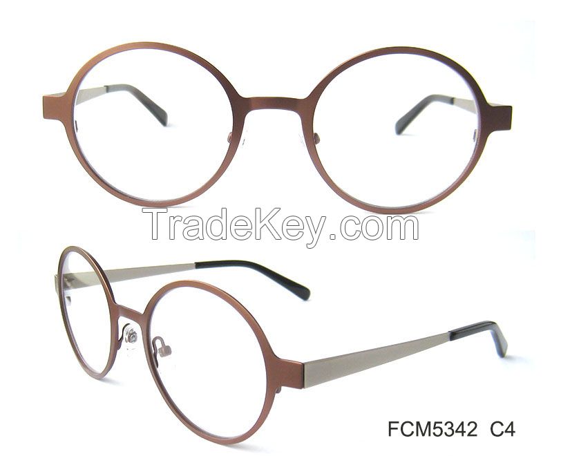 2015 stainless steel metal optical frame for lady
