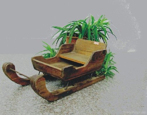 wooden sled