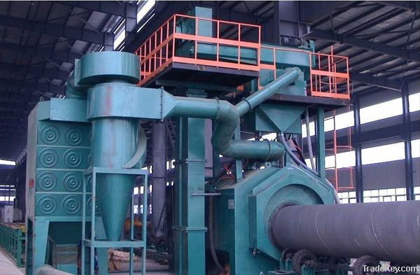 steel pipe outer wall shot blast cleaning machine