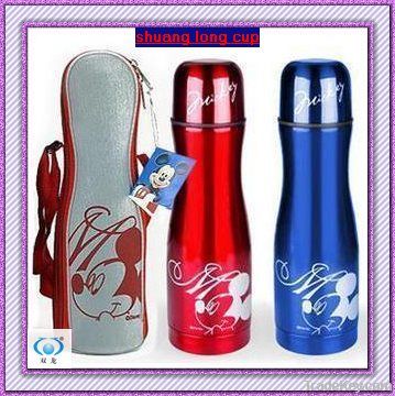 Exclusive design stainless steel high vacuum flask with the west stand